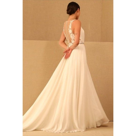 BHLDN Jenny Yoo Elinor Wedding Gown Size 6 NEW - Picture 5 of 16